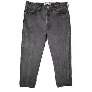 Levi's 550 Jeans Mens 38X32 Black Relaxed Fit Straight Distressed (Fit 38x30)